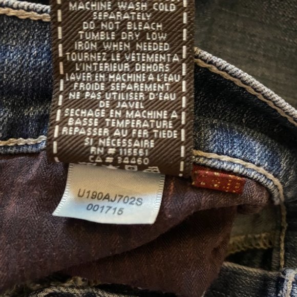 Seven for All Mankind Womens Washed Denim Mid-Rise Straight Leg Jeans Sz 29 EUC - Picture 6 of 8